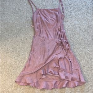 Pink wrap dress
